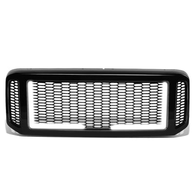 2005-2007 Ford F-250/F-350/F-450/F-550 Honeycomb Mesh Grille w/ LED DRL