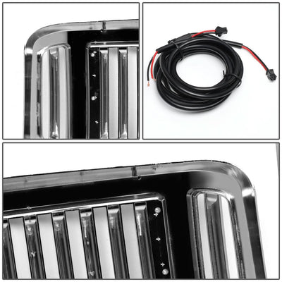 05-07 Ford F-250 F-350 F-450 F-550 Vertical Fence LED DRL Grille Chrome