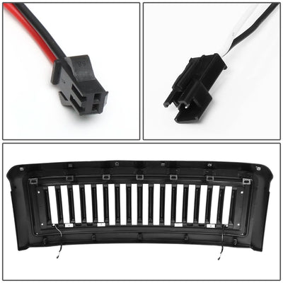2008-2010 Ford F-250/F-350/F-450/F-550 Vertical Fence Style LED DRL Grille