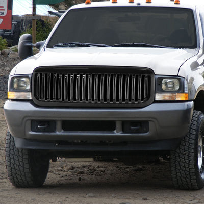99-04 Ford F-250 F-350 F-450 F-550 Vertical Fence Style Grille - Black