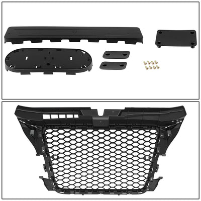 2009-2013 Audi A3 RS4 Style Grille with Parking Sensor Holes - Matte Black