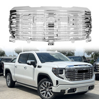 2022-2024 GMC Sierra 1500 Chrome Denali Style Front Hood Grille Grill