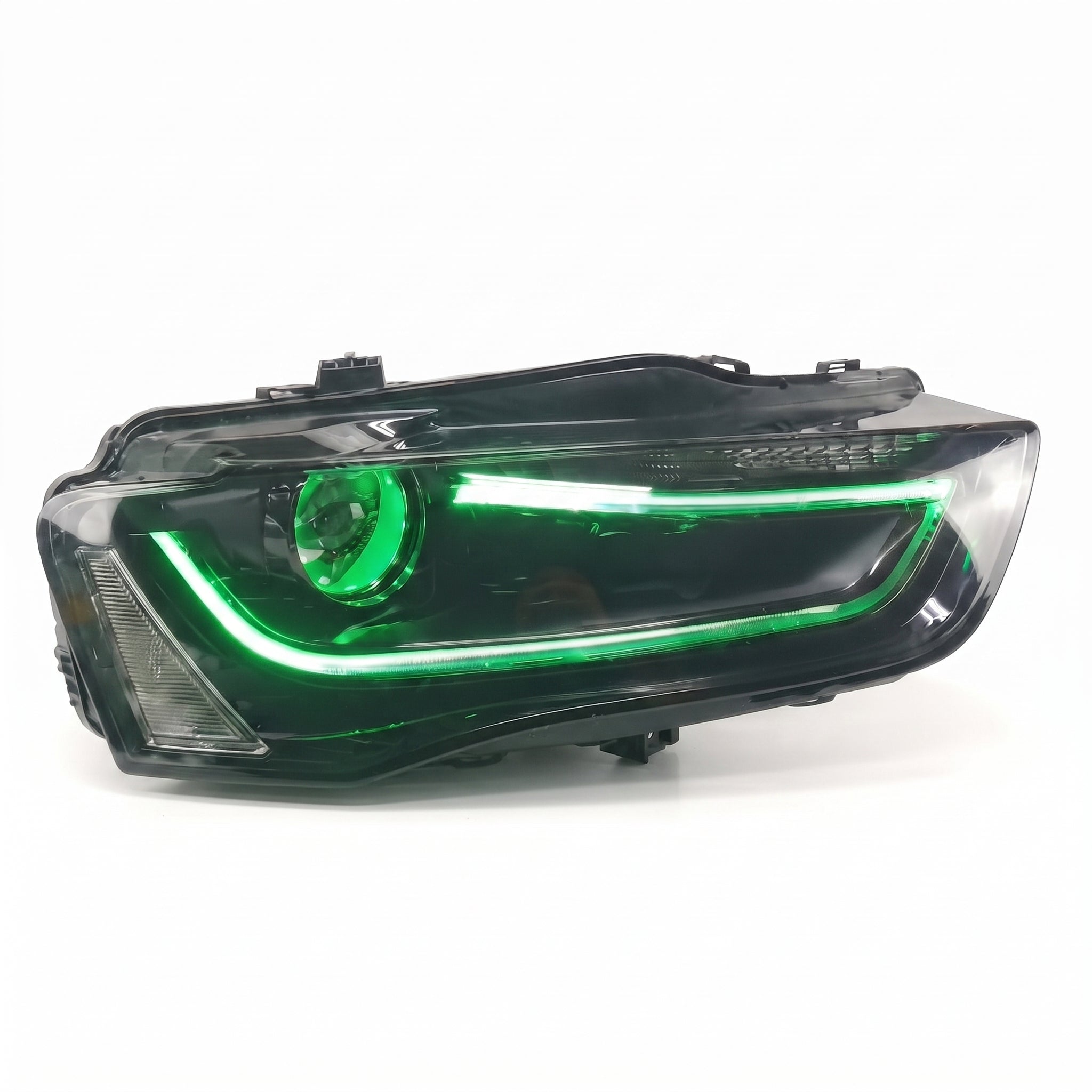 Audi B8 / B8.5 Custom RGB Headlights – App-Controlled DRL & Demon Eye