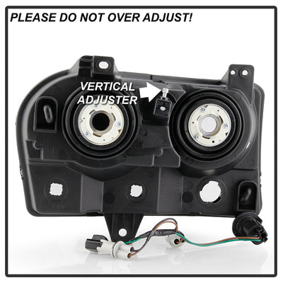 SPYDER Xtune Chrysler 300 05-08 Halogen Non-Projection Style Only Crystal Headlights Black HD-JH-C305-HA-BK 9026423
