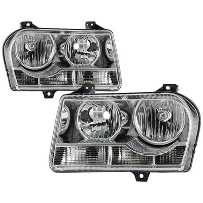 SPYDER Xtune Chrysler 300 05-08 Halogen Non-Projection Style Only Crystal Headlights Chrome HD-JH-C305-HA-C 9026430
