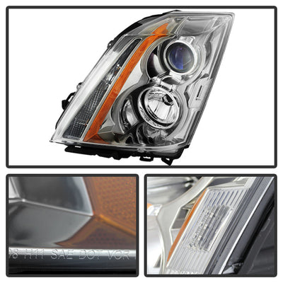 SPYDER Xtune Cadillac Cts 08-12 / CTS-V 09-12 Halogen Onlyprojector Headlights Chrome HD-JH-CACTS08-AM-C 9027246