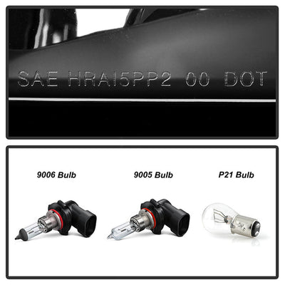 SPYDER Xtune Cadillac Deville 2000-2005 Crystal Headlights Black HD-JH-CADDEV00-AM-BK 5079824