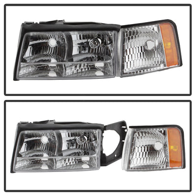 SPYDER xTune 97-99 Cadillac Deville 4pc OEM Style Headlights w/Corner Light - Chrome (HD-JH-CADDEV97-SET-C) 9039003