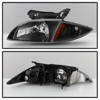 SPYDER xTune Chevy Cavalier 00-02 Corner Lamp & Headlights 4pcs set-Black HD-JH-CCAV00-SET-BK 9036705