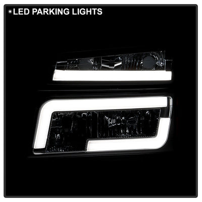 SPYDER xTune 04-12 Chevy Colorado Light Bar Headlights w/Bumper Lights - Chrome (HD-JH-CCOL04-LB-C) 9050619