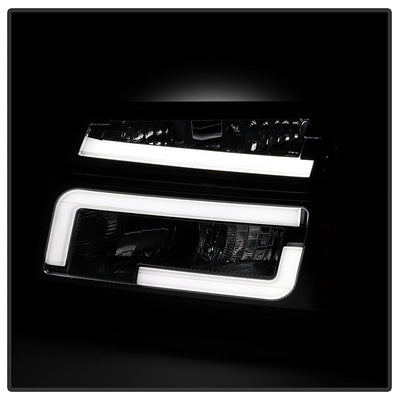 SPYDER xTune 04-12 Chevy Colorado Light Bar Headlights w/Bumper Lights - Chrome (HD-JH-CCOL04-LB-C) 9050619