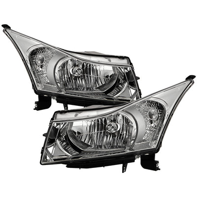 SPYDER xTune 11-12 Chevrolet Cruze OEM Halogen Headlights - Chrome (HD-JH-CCRZ11-C) 9943669