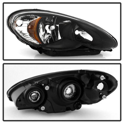 SPYDER Xtune Chrysler Pt Cruiser 06-10 Halogen Only Headlights -Black HD-JH-CHRPT06-AM-BK 9026256