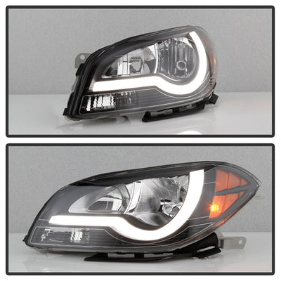 SPYDER Xtune Chevy Malibu 2008-2012 DRl LED Light Bar Headlights - Black (HD-JH-CMA08-LB-BK) 9048692