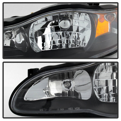 SPYDER Xtune Chevy Monte Carlo 00-05 Crystal Headlights Black HD-JH-CMC00-AM-BK 9023187