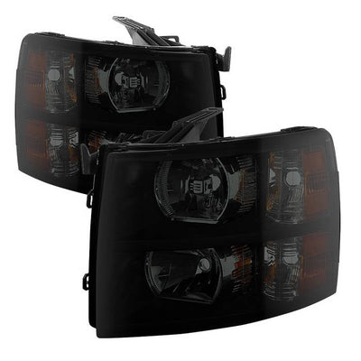 SPYDER Xtune Chevy Silverado 07-13 Crystal Headlights Black Smoked HD-JH-CS07-AM-BSM 9030260