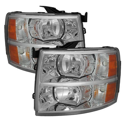 SPYDER Xtune Chevy Silverado 07-13 Crystal Headlights Chrome HD-JH-CS07-AM-C 5076984