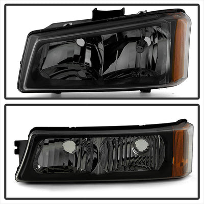 SPYDER Xtune Chevy Silverado 2500HD 03-06 Crystal Headlights w/ Bumper Lights HD-JH-CSIL03-AM-BSM-SET 9030253