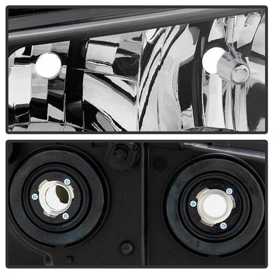 SPYDER xTune 03-06 Chevy Silverado 1500/2500/3500 Headlights LED Bmpr Lights Blk (HD-JH-CSIL03-LED-BK-SET) 9046384