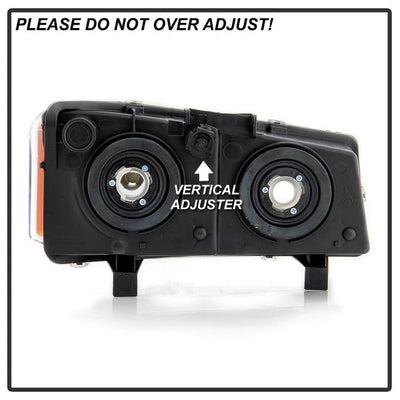 SPYDER xTune 03-06 Chevy Silverado 1500/2500/3500 Headlights LED Bmpr Lights Blk (HD-JH-CSIL03-LED-BK-SET) 9046384