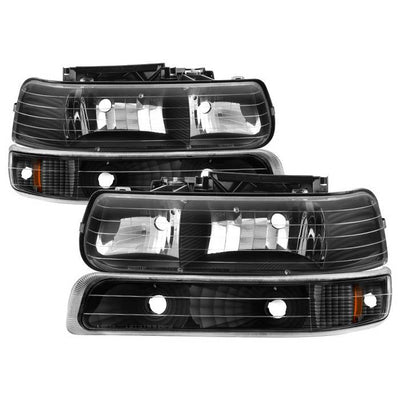 SPYDER Xtune Chevy TahOE 00-06 Amber Crystal Headlights w/ Bumper Lights Black HD-JH-CSIL99-SET-AM-BK 5064219