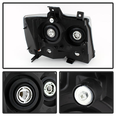 SPYDER Xtune Chevy Suburban 1500/2500 07-14 Crystal Headlights Black HD-JH-CSUB07-AM-BK 9022777