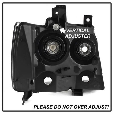 SPYDER xTune 07-14 Chevrolet Avalanche Driver Side Headlights - OEM Left HD-JH-CSUB07-OE-L 9043420