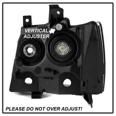 SPYDER xTune 07-14 Chevrolet Avalanche Passenger Side Headlights - OEM Right HD-JH-CSUB07-OE-R 9043437