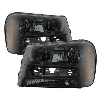SPYDER Xtune Chevy Trailblazer 02-09 OEM Style Headlights Black Smoke HD-JH-CTB02-AM-BSM 9028595