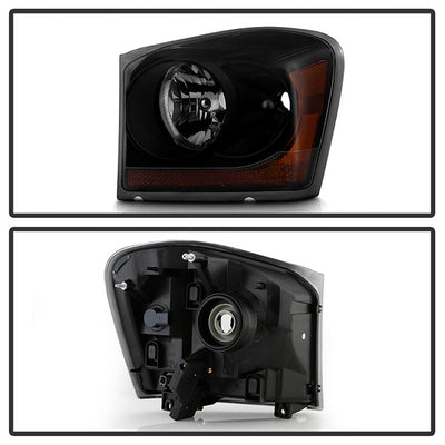 SPYDER Xtune Dodge Durango 04-05 OEM Headlamps Black Smoked HD-JH-DDU04-AM-BSM 9034282