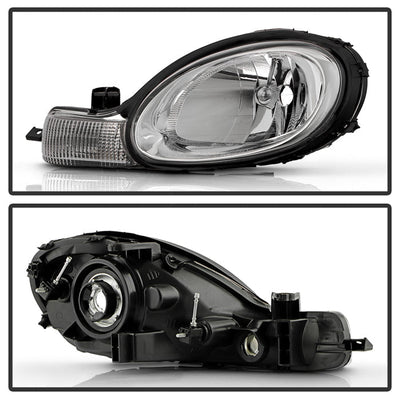 SPYDER 00-02 Dodge Neon  OEM Style Headlights w/ Signal Lights - Set - Chrome (HD-JH-DN00-C) 9054723