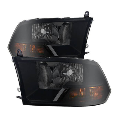 SPYDER Xtune Dodge Ram 1500 09-12 ( Non Quad Headlights ) Crystal Headlights Black Smoked HD-JH-DR09-AM-BSM 9030376
