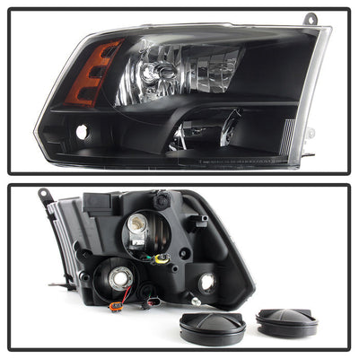 SPYDER xTune Dodge Ram 1500 09-17 (Non-LED) Halogen Only OEM Style Headlights - Black HD-JH-DR09-QU-BK 9040191