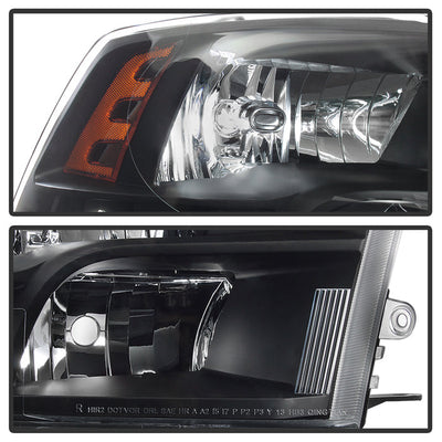 SPYDER xTune Dodge Ram 1500 09-17 (Non-LED) Halogen Only OEM Style Headlights - Black HD-JH-DR09-QU-BK 9040191