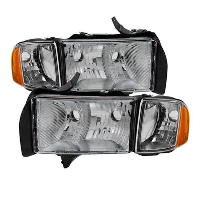 SPYDER Xtune Dodge Ram Sport Model Only 1999-2002 OEM Headlights Chrome HD-JH-DR99-SP-C 9032165