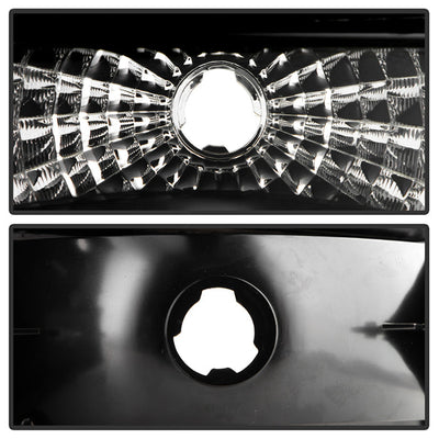 SPYDER Xtune Ford F150/Bronco 92-96 Headlights w/Corner Bumper 6pcs Amber- Black HD-JH-FB92-SET-AM-BK 5073136