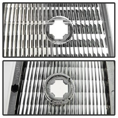 SPYDER Xtune Ford F150/Bronco 92-96 Headlights w/Corner Bumper 6pcs Amber- Chrome HD-JH-FB92-SET-AM-C 5073150
