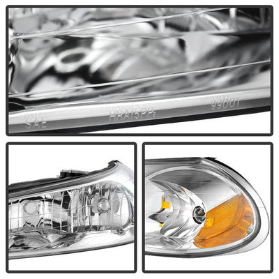 SPYDER Xtune Ford Contour 98-00 Crystal Headlights Chrome HD-JH-FCON98-C 9025396