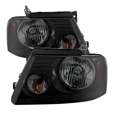 SPYDER Xtune Ford F150 04-08 Amber Crystal Headlights Black Smoked HD-JH-FF15004-AM-BSM 9030338