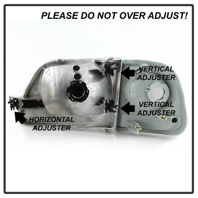 SPYDER xTune 97-03 Ford F-150 4pc OEM Style Headlights w/Corner - Chrome (HD-JH-FF15097-L-SET-C) 9042645