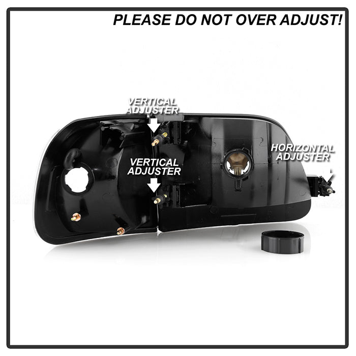 SPYDER Xtune Ford F150 97-03 Crystal Headlights w/Corner Black Smoked HD-JH-FF15097-SET-AM-BSM 9030321