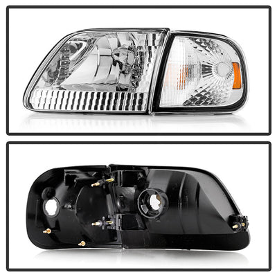 SPYDER Xtune Ford F150 97-03 / Expedition 97-02 Crystal Headlights w/Corner Chrome HD-JH-FF15097-SET-AM-C 5070326