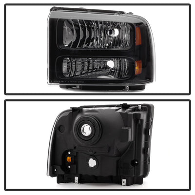 SPYDER Xtune Ford F250 F350 F450 Superduty Excursion 99-04 Headlights Black HD-JH-FF25099-HA-BK 9032998