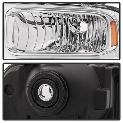 SPYDER Xtune Ford F250 F350 F450 Superduty Excursion 99-04 Headlights Chrome HD-JH-FF25099-HA-C 9033018