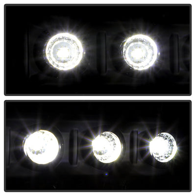 SPYDER Xtune Ford F250 F350 Super Duty 99-04 1Pc Headlights w/ LED Black HD-JH-FF25099-LED-BK 9026164