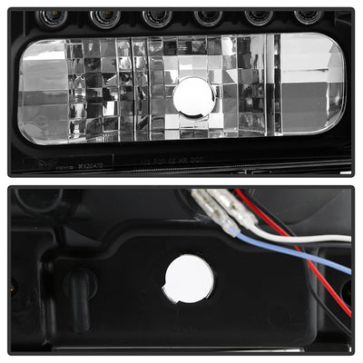 SPYDER Xtune Ford F250 F350 Super Duty 99-04 1Pc Headlights w/ LED Black HD-JH-FF25099-LED-BK 9026164