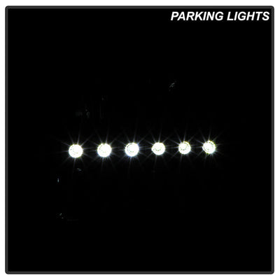 SPYDER Xtune Ford F250 F350 Super Duty 99-04 1Pc Headlights w/ LED Black Smoked HD-JH-FF25099-LED-BSM 9030215