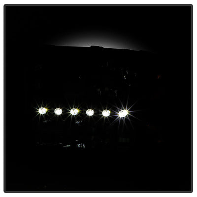 SPYDER Xtune Ford F250 F350 Super Duty 99-04 1Pc Headlights w/ LED Black Smoked HD-JH-FF25099-LED-BSM 9030215