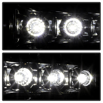 SPYDER Xtune Ford F250 F350 Super Duty 99-04 1Pc Headlights w/ LED Chrome HD-JH-FF25099-LED-C 9026171