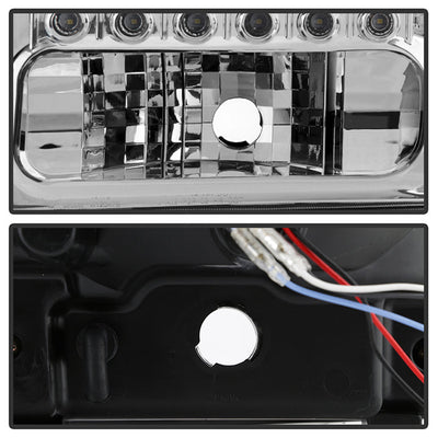 SPYDER Xtune Ford F250 F350 Super Duty 99-04 1Pc Headlights w/ LED Chrome HD-JH-FF25099-LED-C 9026171